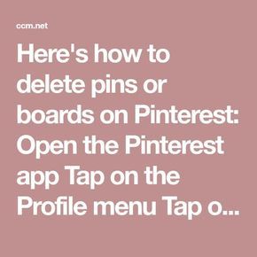 How to delete, archive, or edit boards and pins on Pinterest