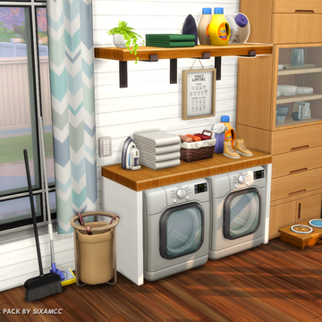 Small Spaces: Laundry Room (CC Pack for The Sims 4) | SIXAM CC