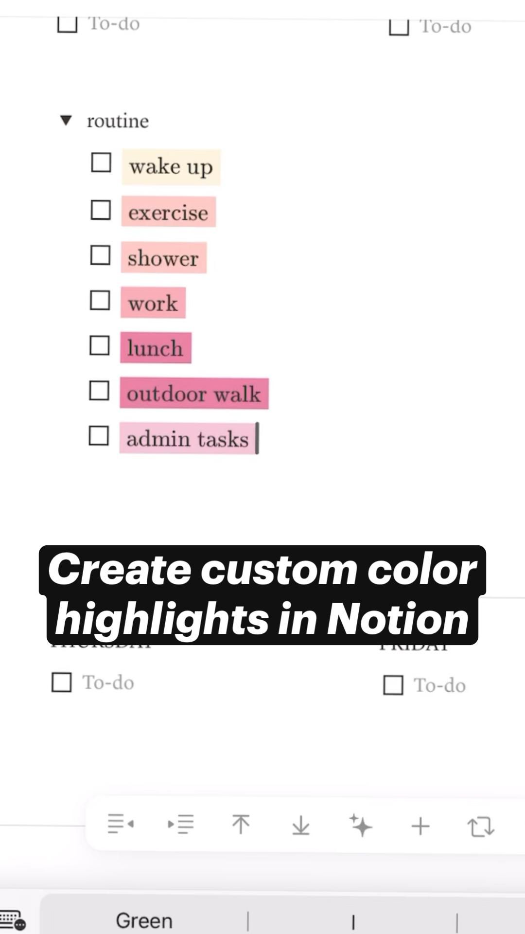 Create custom color highlights in Notion