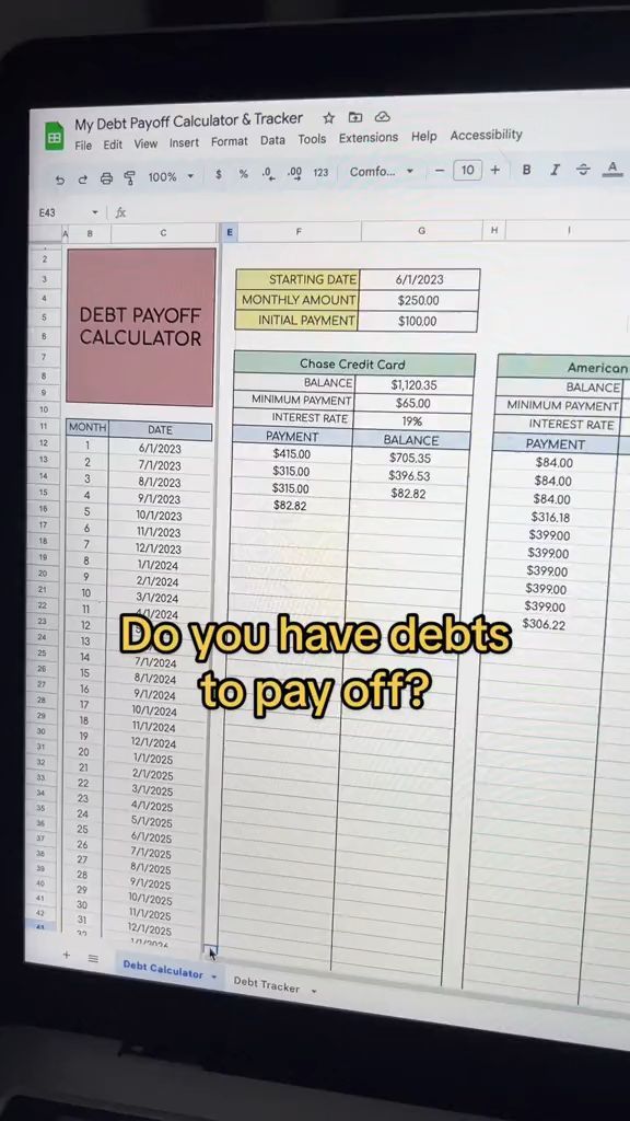 Do you have debts to pay off? | Debt Payoff Tracker